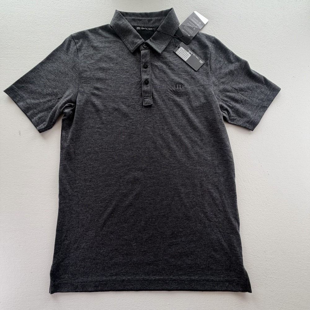 Travis Matthew Black Charcoal Polo